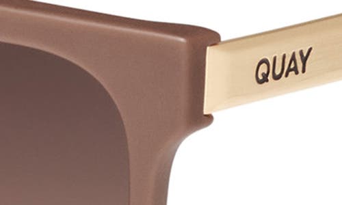 Shop Quay Level Up Remixed 52mm Gradient Square Sunglasses In Matte Doe/brown