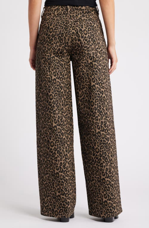 Shop Ptcl Baggy Wide Leg Jeans In Leopard