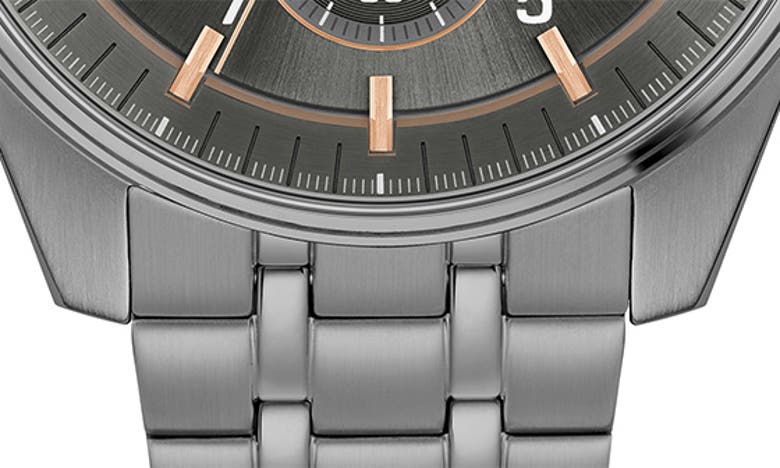 Shop Hugo Boss Skytraveller Chronograph Bracelet Watch, 41mm In Gray