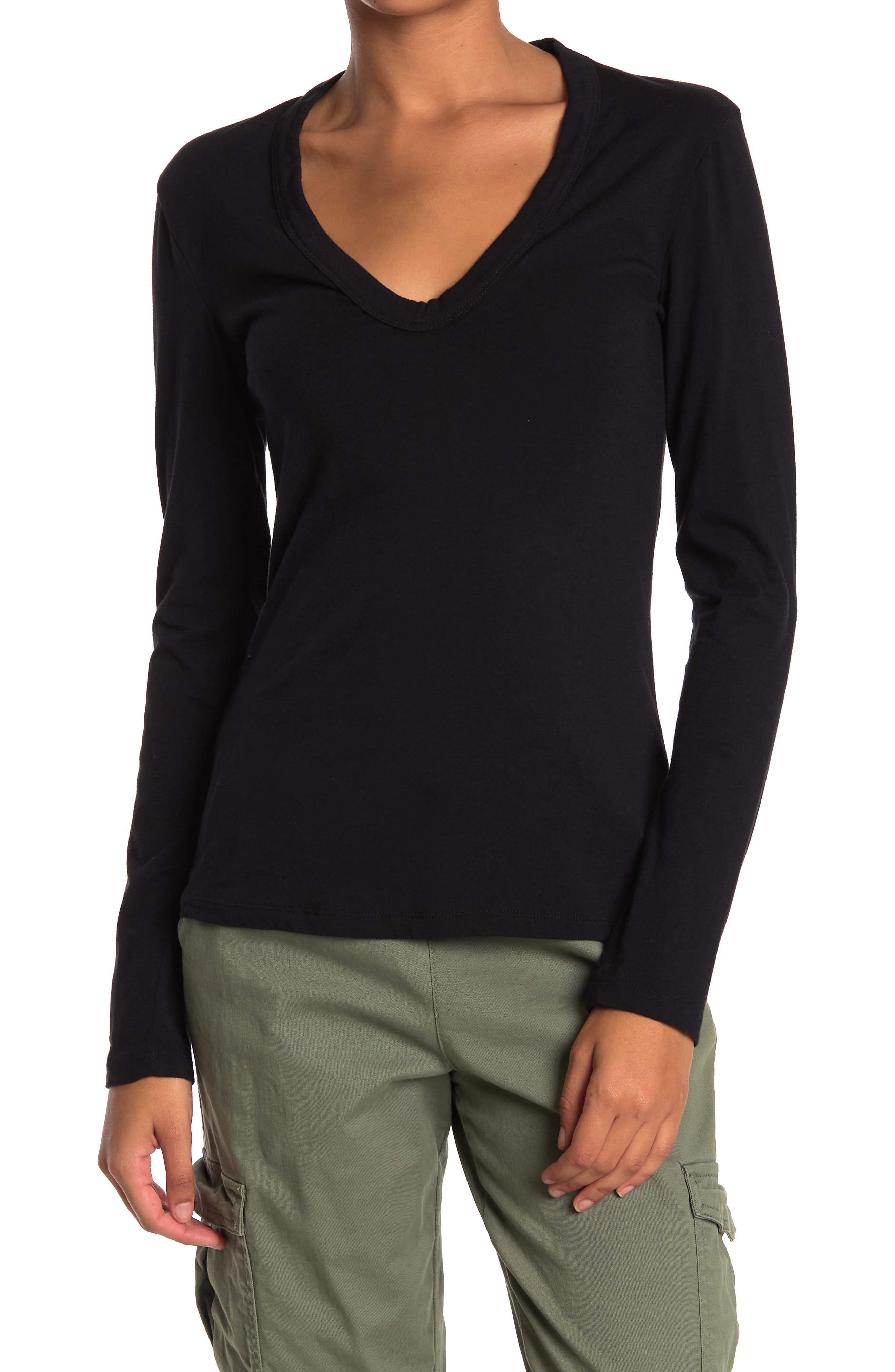 james perse women's long sleeve t shirts