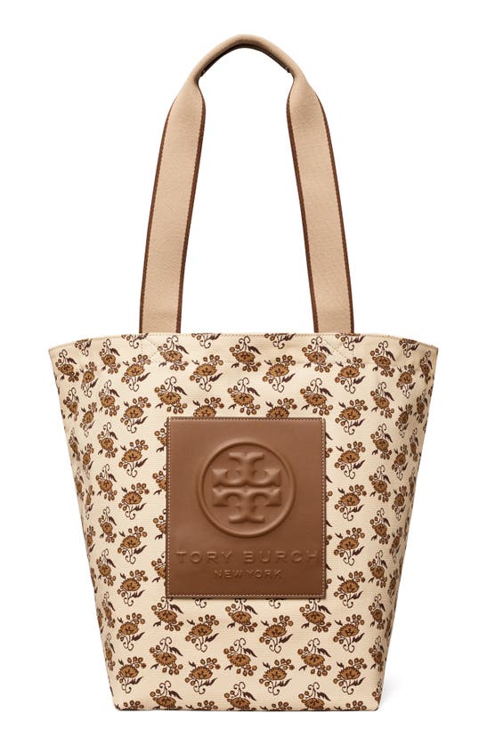 Tory Burch Gracie Print Canvas Tote In Curly Ditsy