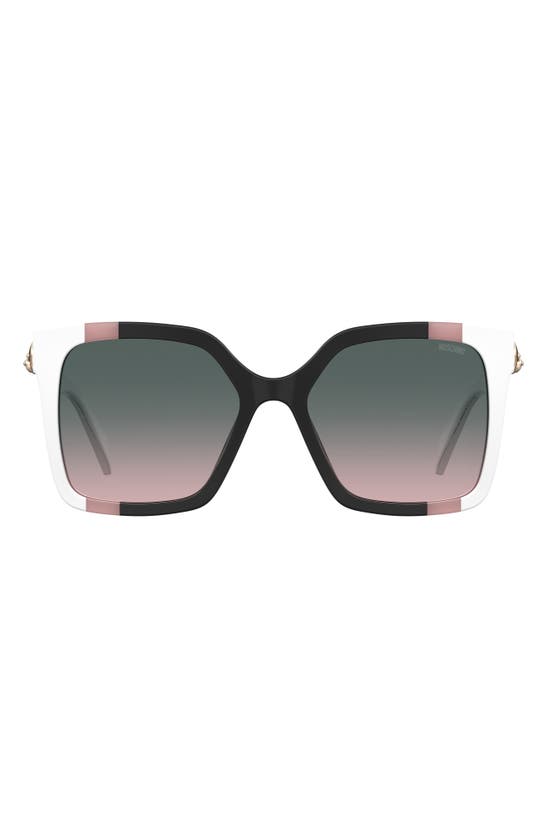 Moschino 55mm Gradient Square Sunglasses In Gray