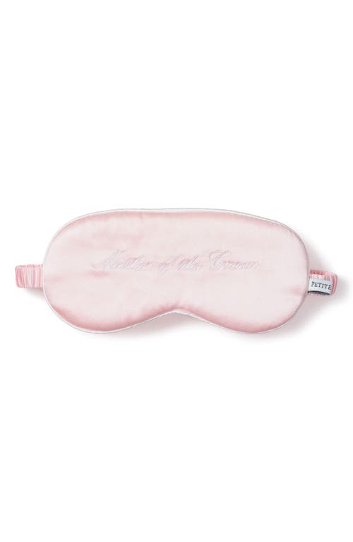 Petite Plume Mother of the Groom Embroidered Silk Sleep Mask in Pink at Nordstrom