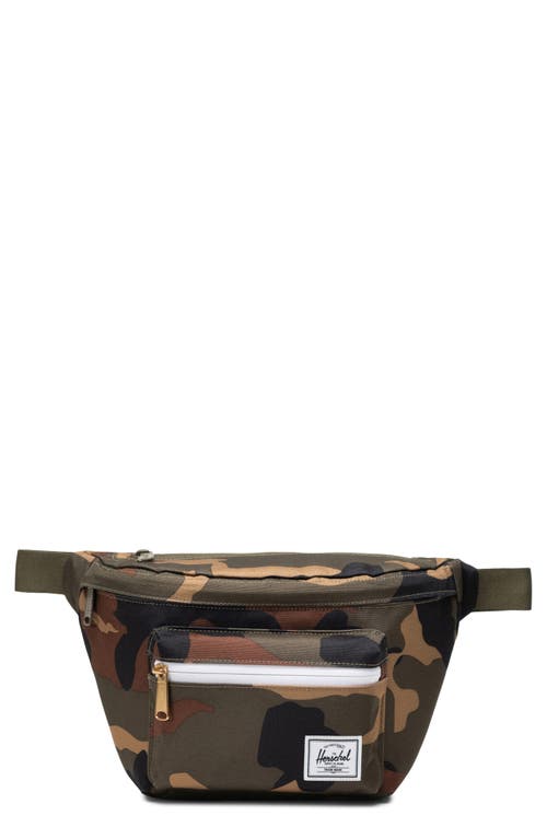 Shop Herschel Supply Co . Pop Quiz Belt Bag In Woodland Camo
