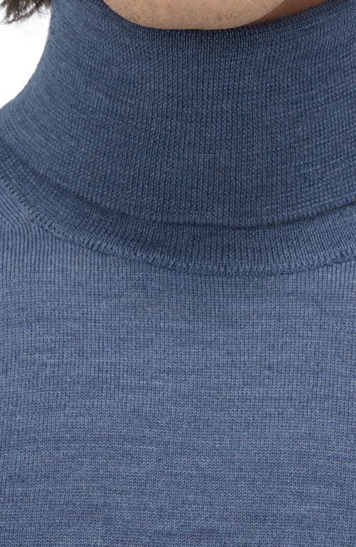 Bugatchi Men's Premium Merino Wool Turtleneck Sweater In Denim
