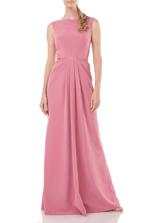 Kay Unger Sansa Bateau Neck Gown in Heather Rose