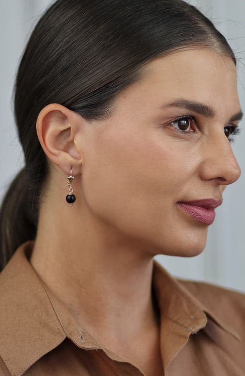 Bling Jewelry Stone Drop Earrings In Black
