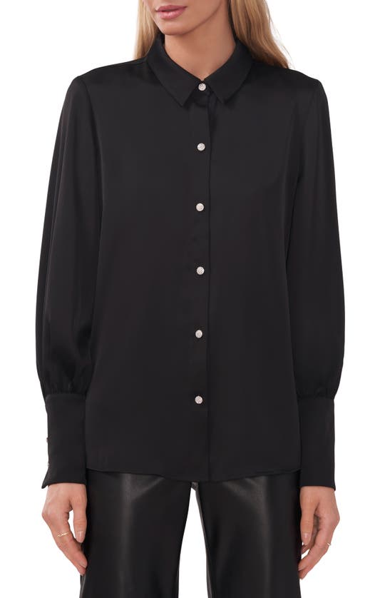 Halogen Button-up Shirt In Rich Black