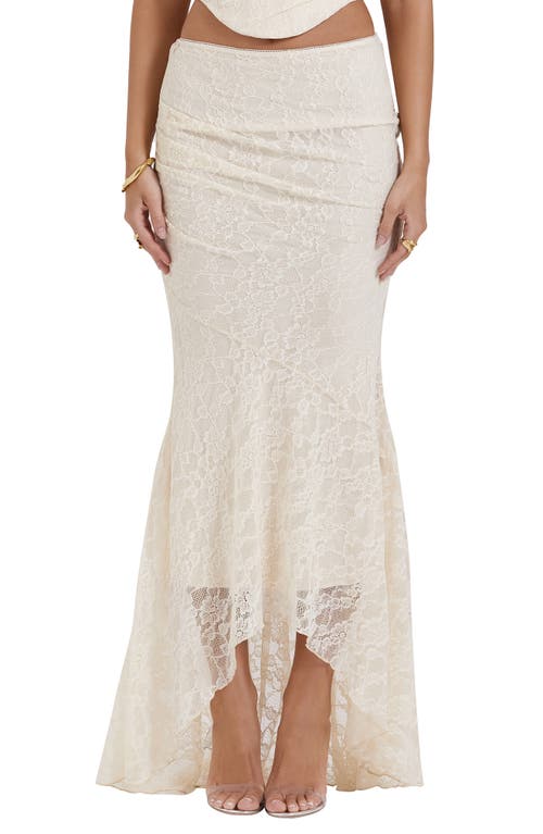 HOUSE OF CB Therese Floral Lace Maxi Skirt Vintage Cream at Nordstrom,