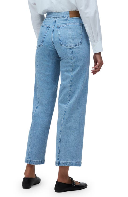 Shop Madewell The Emmett Welt Pocket High Waist Wide Leg Jeans In Kieran Wash