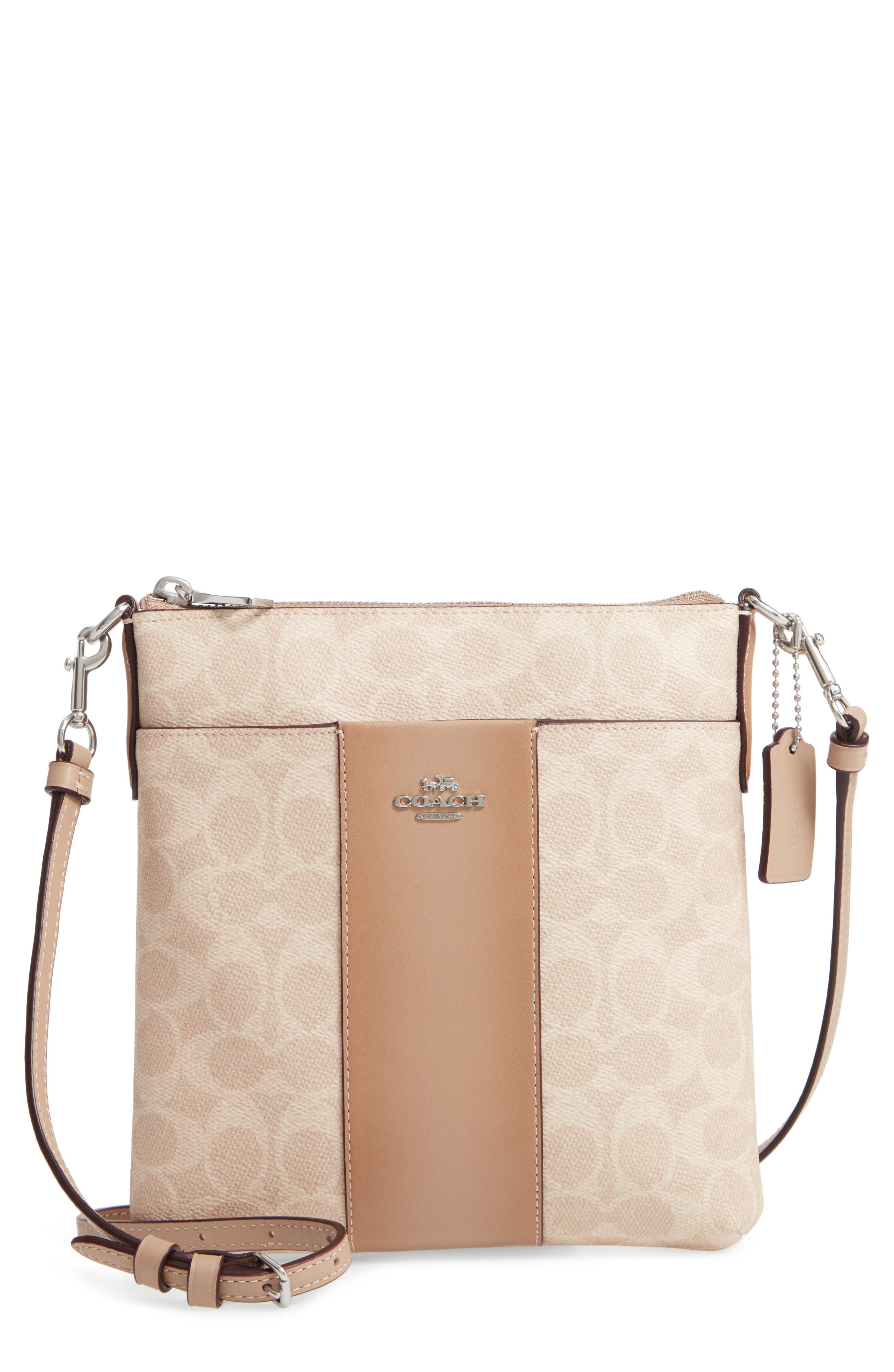 coach colorblock coated canvas signature messenger crossbody