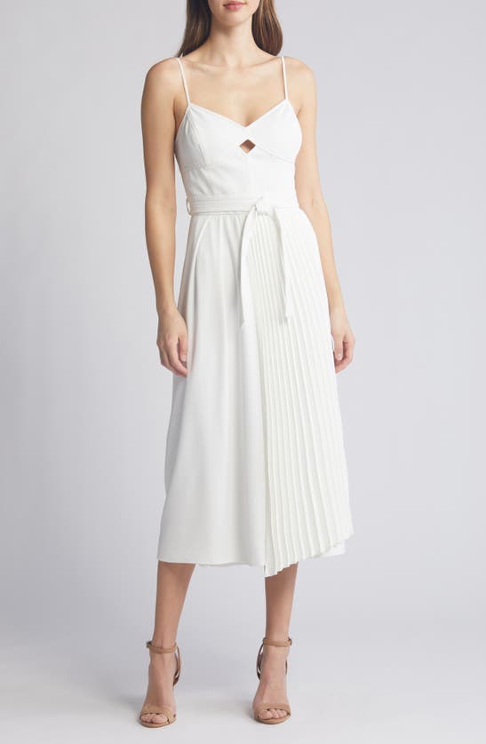 Shop Du Paradis Asymmetric Neck A-line Dress In Marmo Bianco Nero
