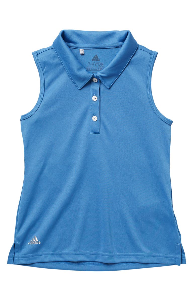 ADIDAS GOLF Tournament Sleeveless Button Down Polo, Main, color, TRACE ROYAL S18
