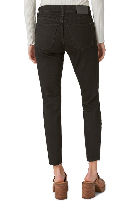 Lucky Brand Ava Raw Hem Mid Rise Skinny Jeans In Clean Black