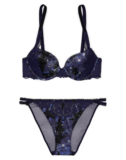 Shop Adore Me Rochelle Push Up Demi Bra In Novelty Black