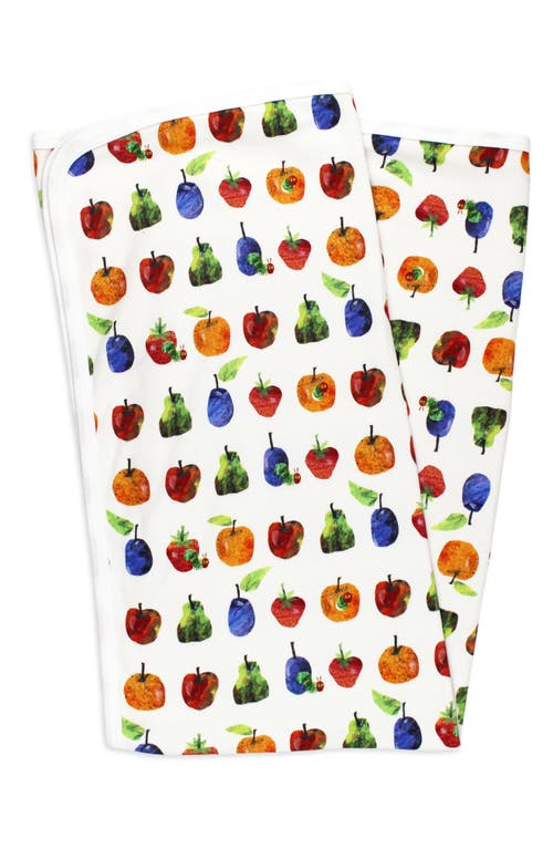 L'Ovedbaby x 'The Very Hungry Caterpillar' Print Organic Cotton Swaddle Blanket in Fruit at Nordstrom