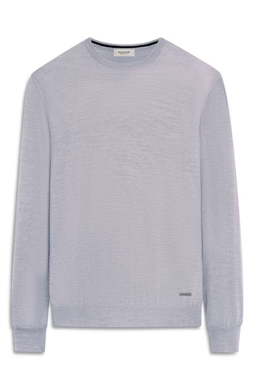 Bugatchi Scott Crewneck Merino Wool Sweater In Platinum