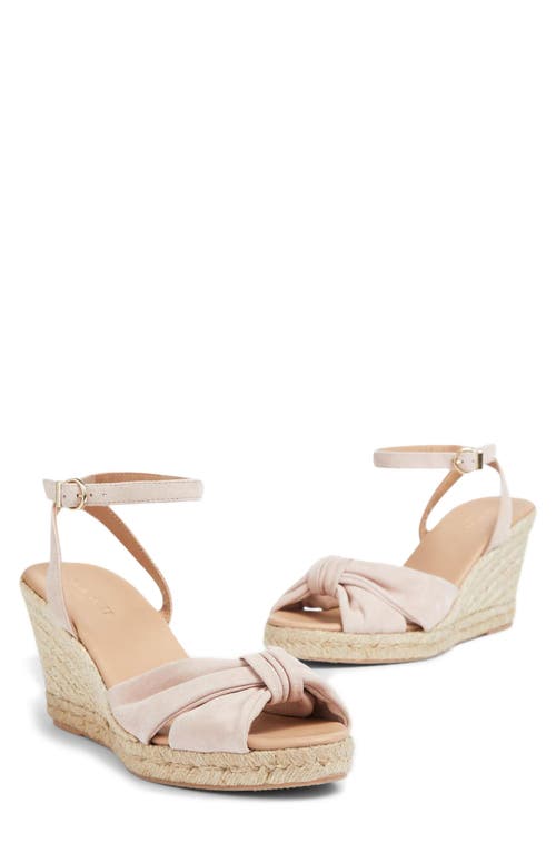 Lk Bennett Angela Wedge Sandal In Pale Pink