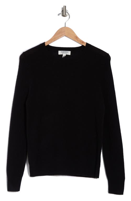 Nordstrom Crewneck Cashmere Sweater In Black Rock