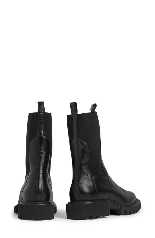 Allsaints Amber Chunky-soled Leather Chelsea Boots In Black