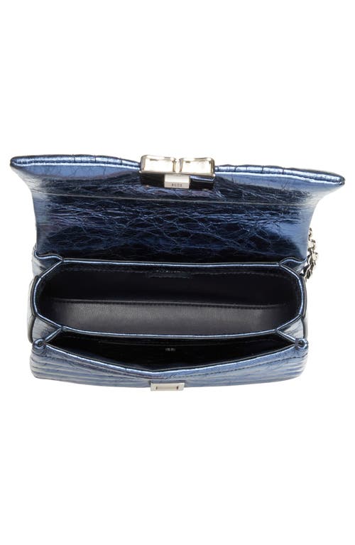 Shop Givenchy 4g Soft Metallic Quilted Leather Shoulder Bag In Navy