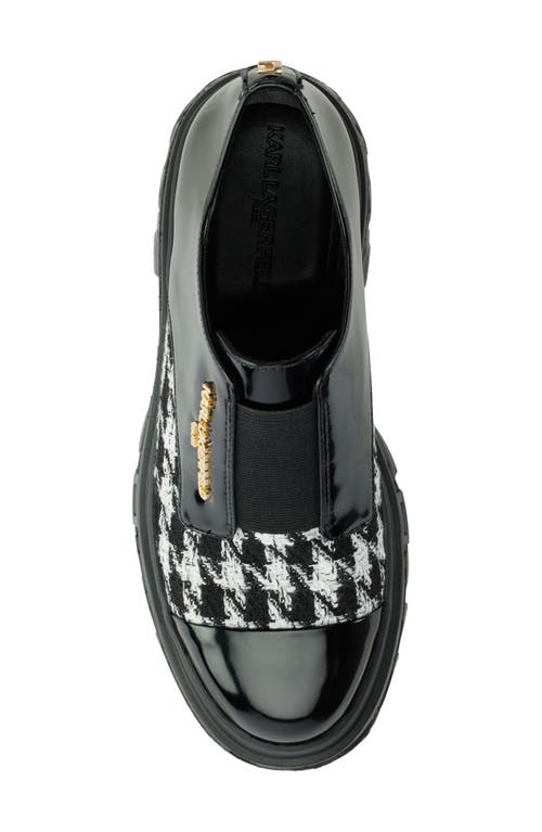 Shop Karl Lagerfeld Paris Lakely Lug Sole Loafer In Black/white