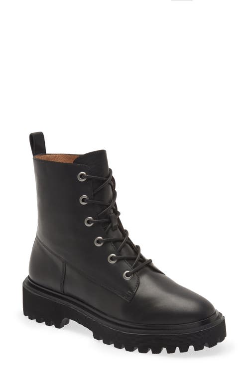 Madewell The Rayna Lace-Up Boot in True Black