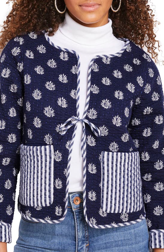 Vineyard Vines Reversible Quilted Cotton Jacket In Fleurdeleaf Deep Bay