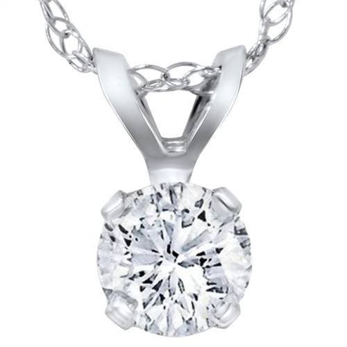 Bliss Diamond 3/4ct Lab Grown Diamond Round Solitaire Pendant 14k Gold In 14k White Gold