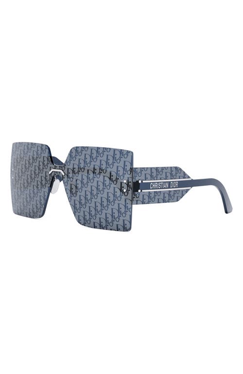 Dior Logo Sunglasses In Shiny Palladium/smoke Mirror