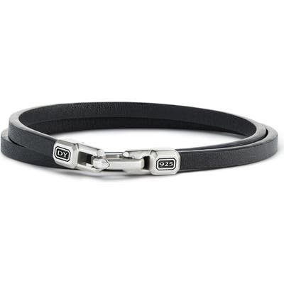 David Yurman Streamline Double Wrap Leather Bracelet