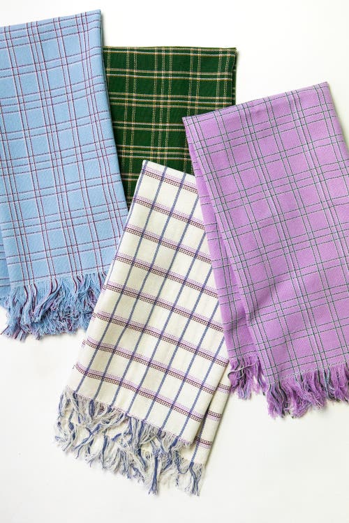 ARCHIVE NEW YORK ARCHIVE NEW YORK CHIAPAS PLAID HANDWOVEN COTTON KITCHEN TOWEL