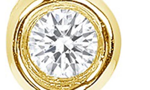 Shop Ron Hami 14k Yellow Gold Bezel Diamond Drop Threader Earrings In Gold/diamond