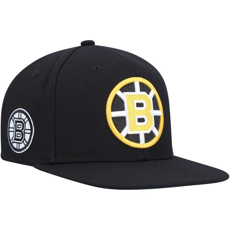 Mitchell & Ness Black Boston Bruins Alternate Flip Snapback Hat | ModeSens