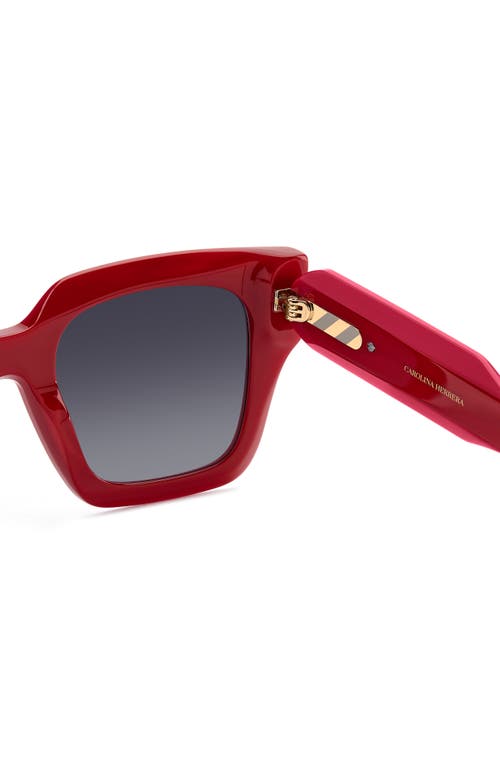 Carolina Herrera 51mm Gradient Square Sunglasses In Red