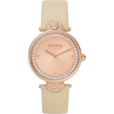 Versus Versace Victoria Leather Strap Watch,