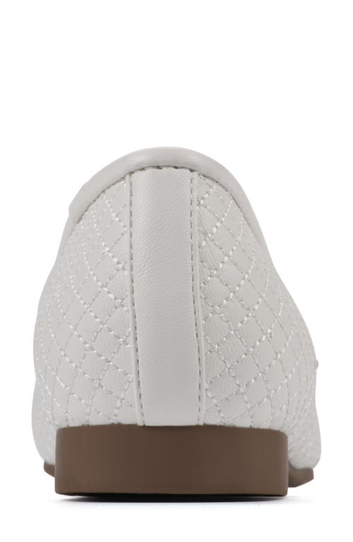 Cliffs By White Mountain Bessy Ballet Flat In Cream/smooth