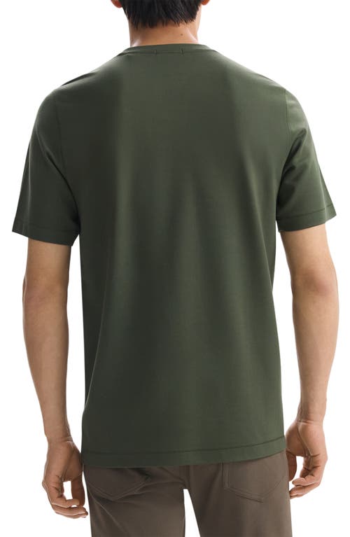 Shop Theory Ryder Crewneck T-shirt In Hunter Green