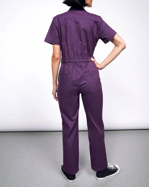 Wildfang The Essential High Waisted Coverall In Plum