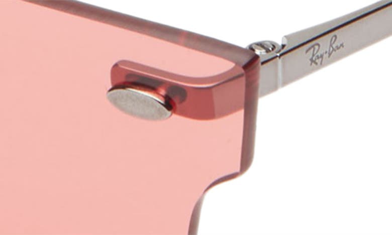 Shop Ray Ban Ray-ban 64mm Frameless Butterfly Sunglasses In Pink