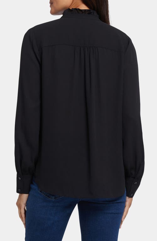 Nydj Ruffle Neck Blouse In Creekside Blossoms