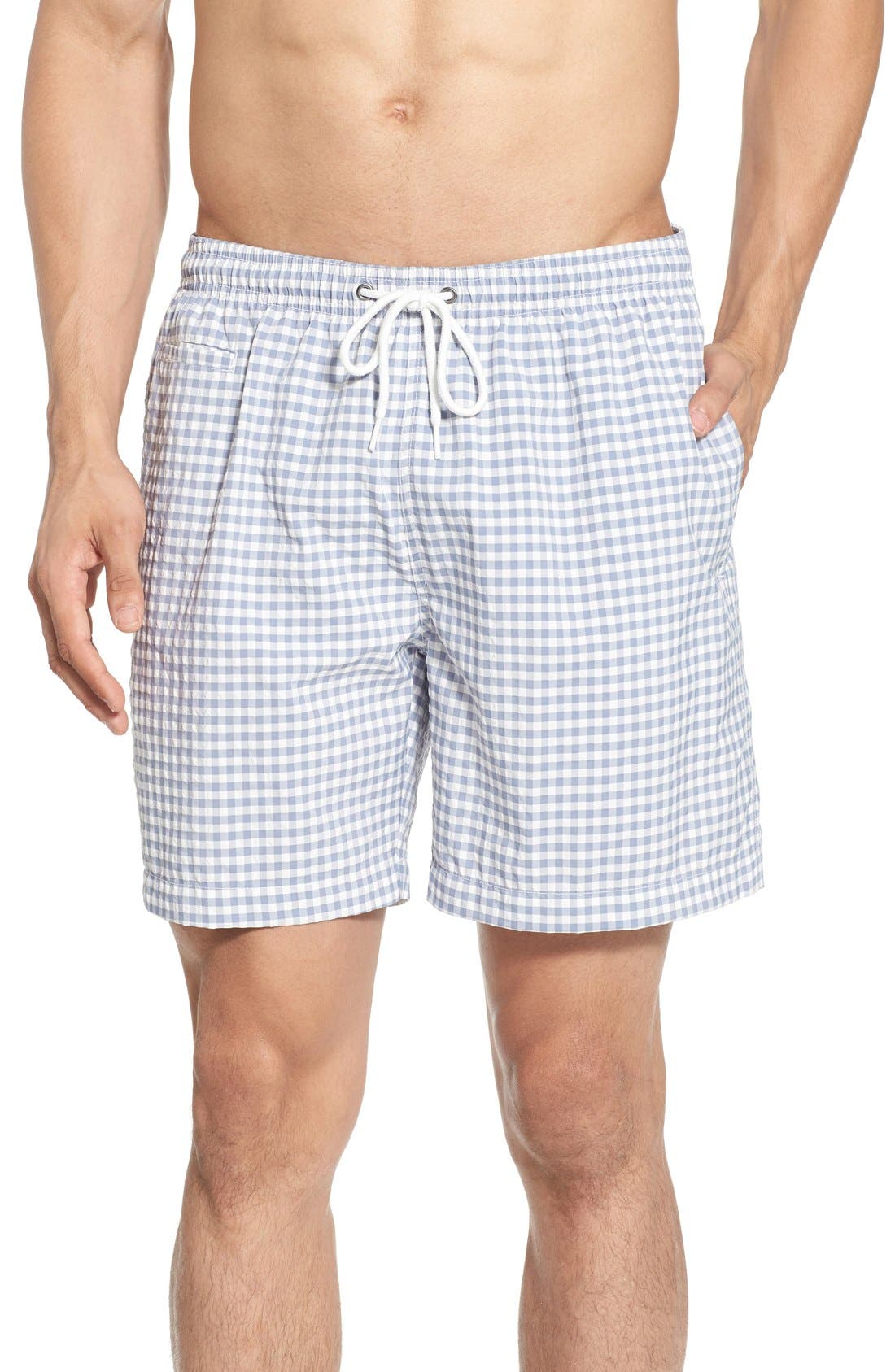 Trunks Surf & Swim Co. 'San O' Gingham Swim Trunks Nordstrom