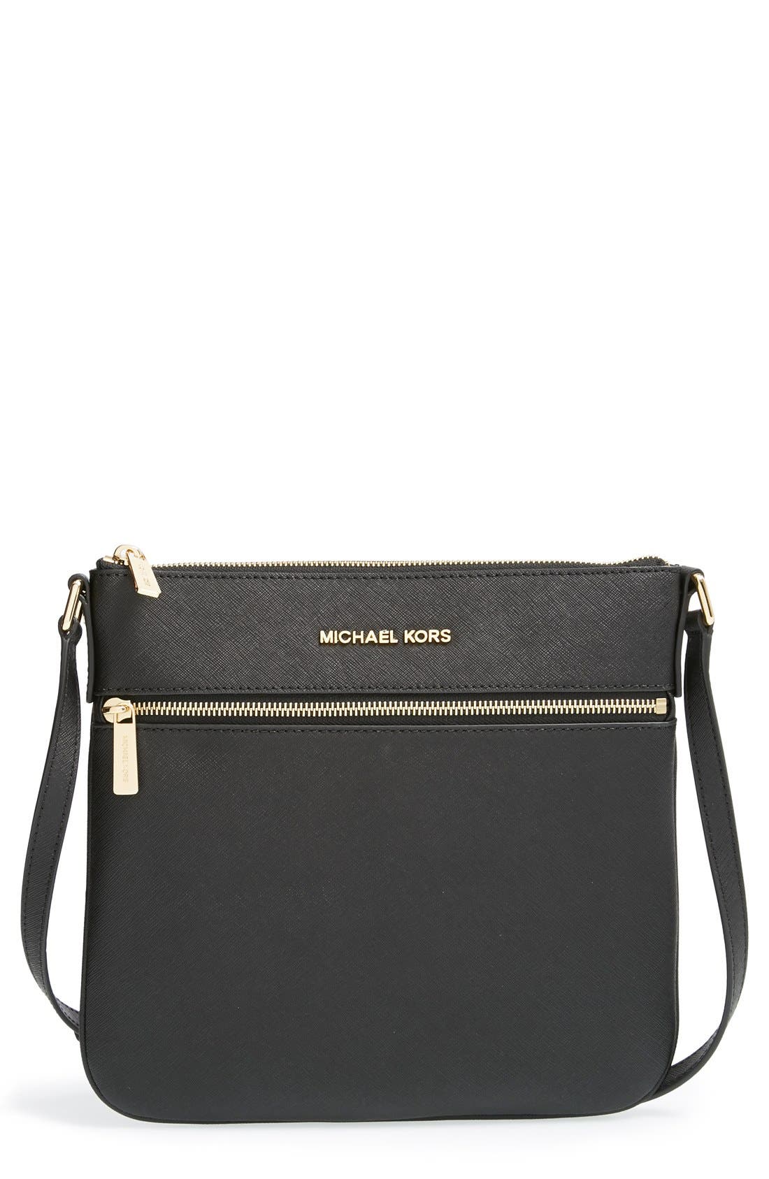 MICHAEL Michael Kors 'Bedford' Saffiano Leather Flat Crossbody Bag