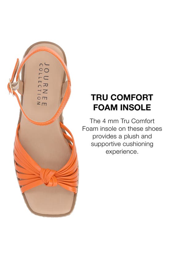 Shop Journee Collection Hally Espadrille Platform Sandal In Orange