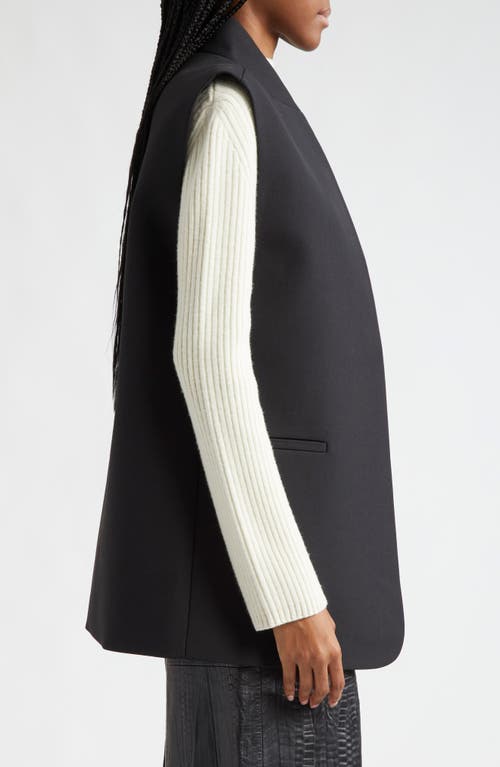 ROHE RÓHE OPEN FRONT WOOL BLEND VEST 