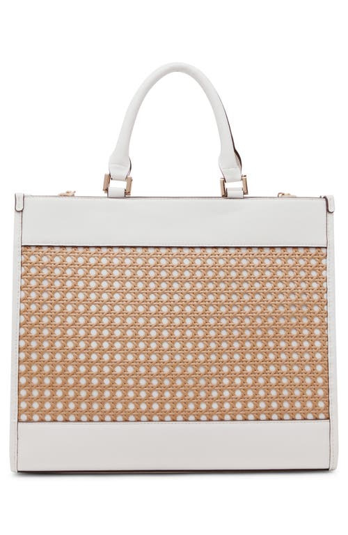 Shop Anne Klein Large Tote Bag In Natural/white