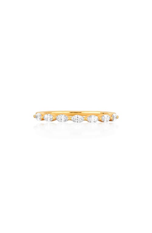 Half Marquise Diamond Band in 14K Yellow Gold