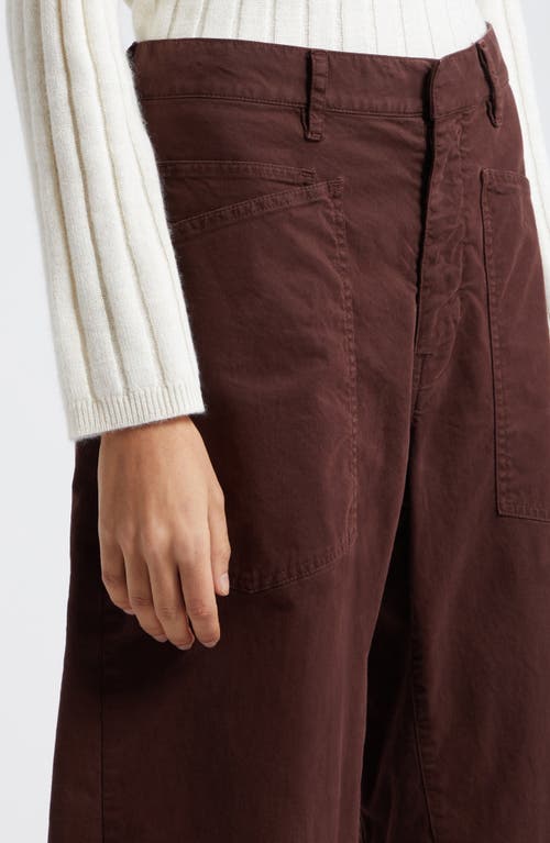 Shop Nili Lotan Shon Stretch Cotton Pants In Merlot