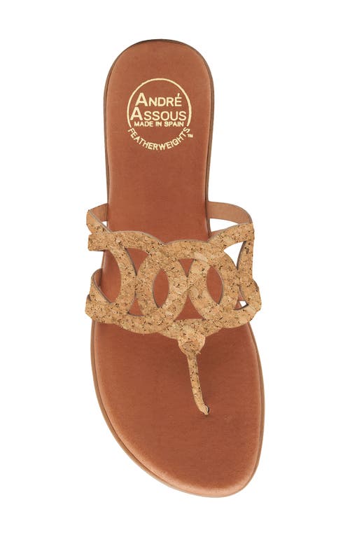 Andre Assous Nature Womens Slip On Padded Insole Flip-flops In Natural
