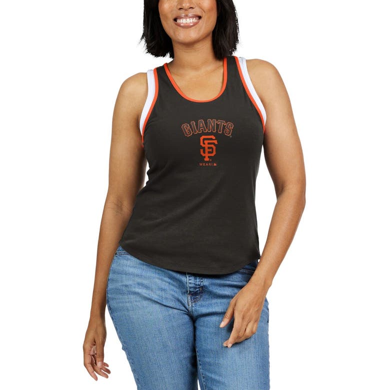 Shop Wear By Erin Andrews Black San Francisco Giants Colorblock Racerback Tank Top